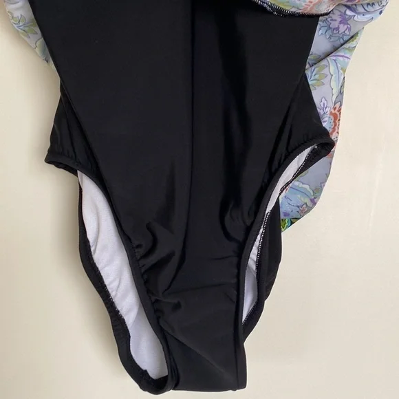 NWT- Swim Solutions Swim suit tummy control thigh minimizer Beach Coadtal Sz 10. - Picture 7 of 9